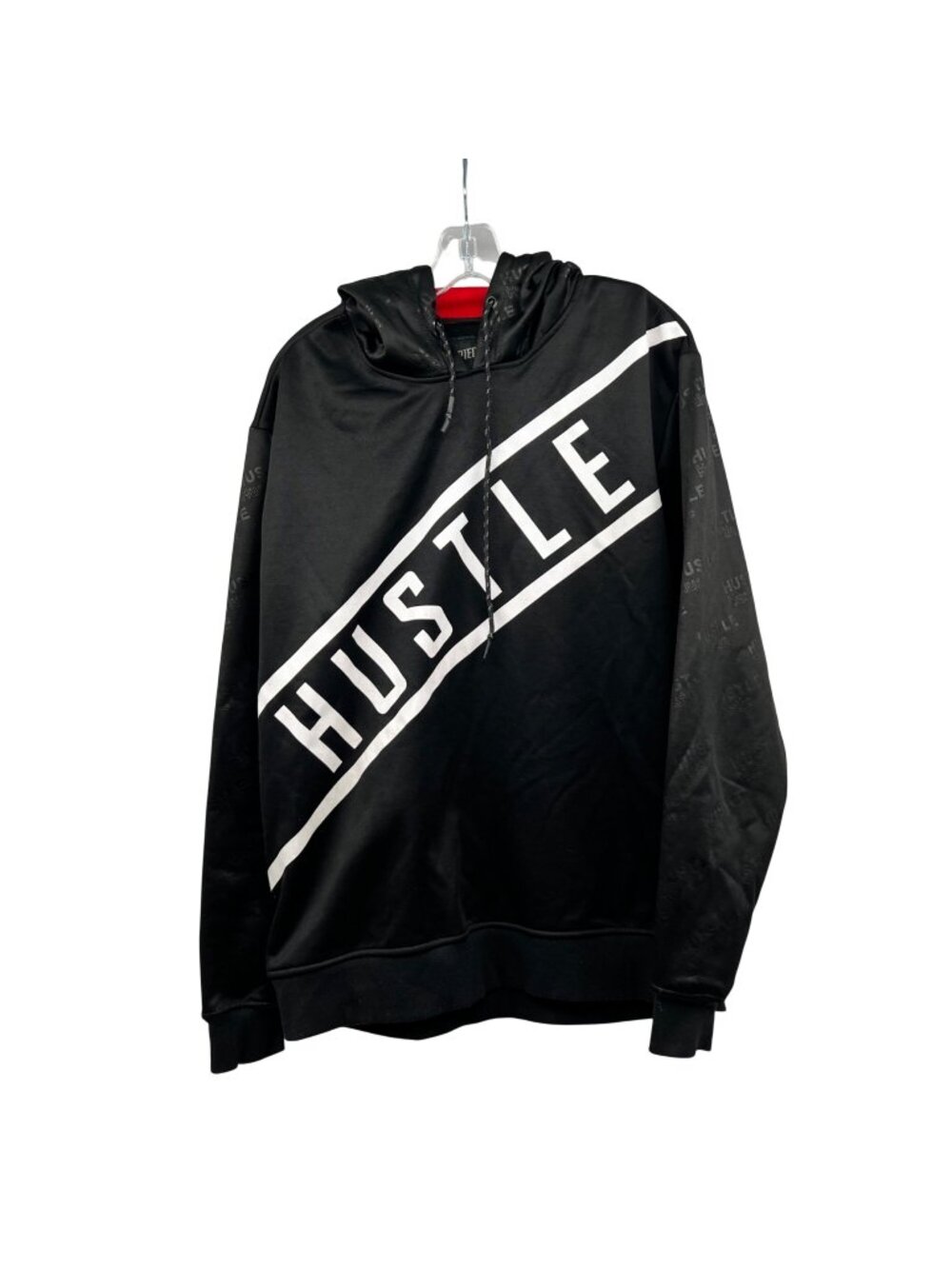 ENCRYPTED Mens Hustle Pullover Hoodie Black/Multi Size XL